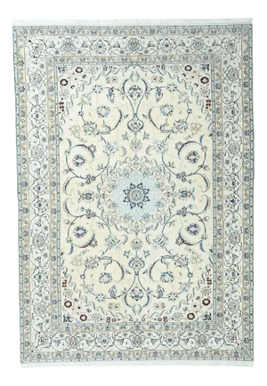 Hand-Knotted Nain Rug in Silk