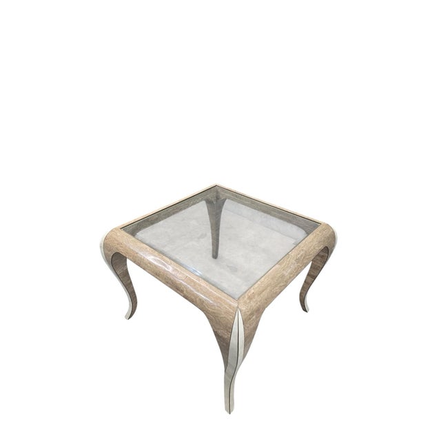 Late 20th Century Late 20th Century Postmodern Karl Springer Style Sculptural Coffee Table For Sale - Image 5 of 9