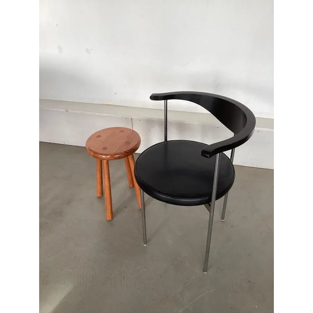 Pine Wooden Stool, 1960s For Sale - Image 5 of 6