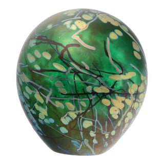 Tim Lazer Art Glass Paperweight For Sale