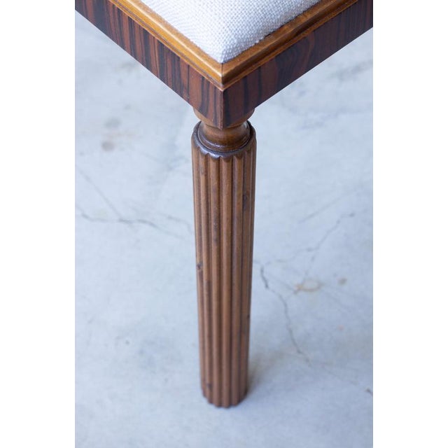Swedish Grace Stool in Zebrano and Birch, 1920s For Sale - Image 9 of 11