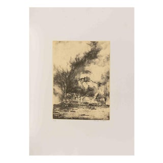 Walter Piacesi, Ancona, Port of My Heart, Etching, 1982 For Sale