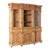 Large French Bleached Oak Bookcase Display Cabinet With Adjustable Shelves, Circa 1890 For Sale