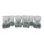 Nude Male Torso Anatomically Correct Clear Cocktail Party Shot Glass Set of 8 For Sale