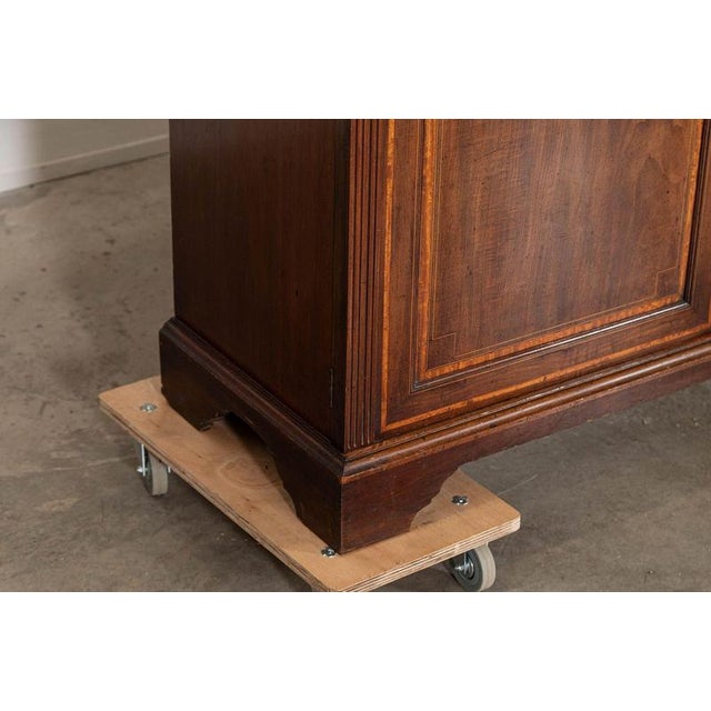 English Inlaid Mahogany Glazed Bookcase, 1870 For Sale - Image 14 of 18
