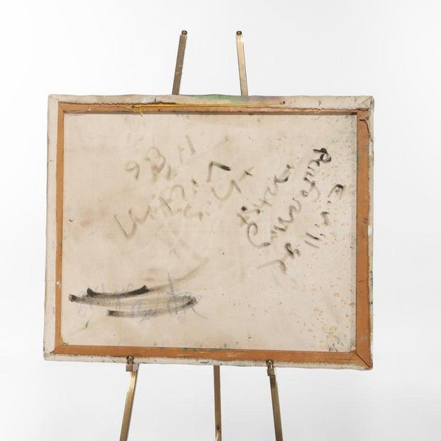 Textile Abstract Expressionist Oil on Canvas Painting “This Victim” by East Village 1986 For Sale - Image 7 of 8