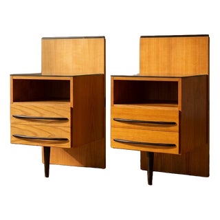 Vintage Czech Bedside Tables by Mojmir Požar, 1960s, Set of 2 For Sale