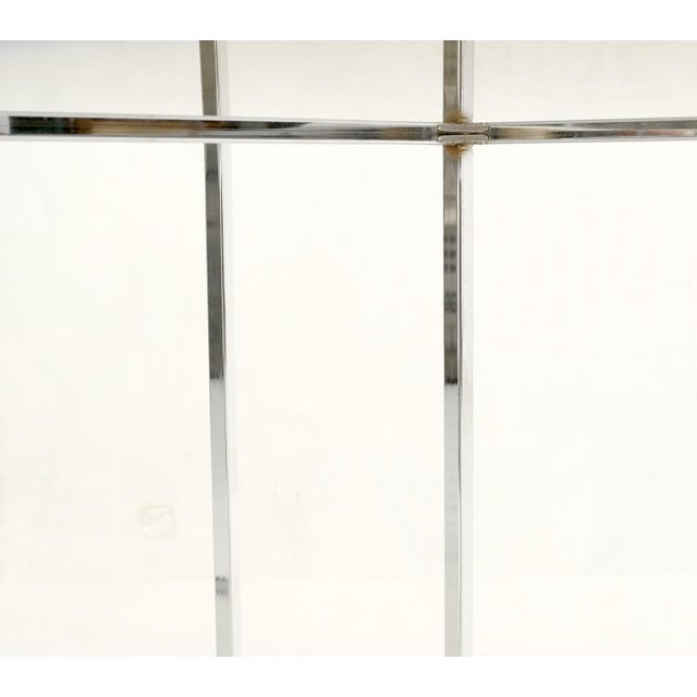 Set of Wide Rectangle Shape Chrome & Smoked Glass Nesting End Side Tables For Sale - Image 14 of 18