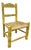 Early 20th Century Yellow Hand-Painted Mexican Folk Art Child’s Chair With Woven Rush Seat For Sale