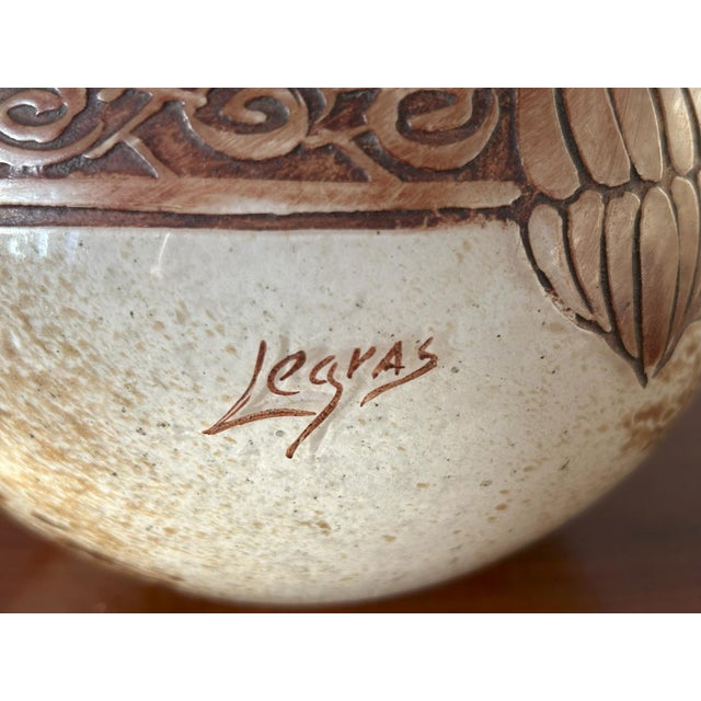 Art Deco Glass Sphere Vase by Legras, 1920s For Sale - Image 10 of 11