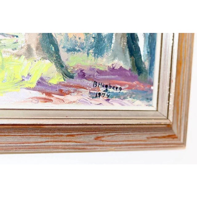 B. Högberg, Summer Landscape, 1950s, Oil, Framed For Sale - Image 6 of 10