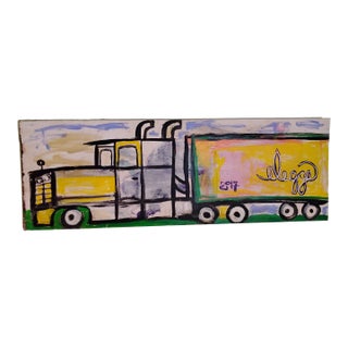 "Truckin" Folk Art Painting by Eric Legge For Sale