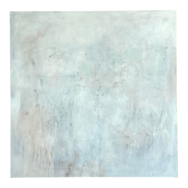 Vintage Boho Original Abstract Oil on Canvas For Sale