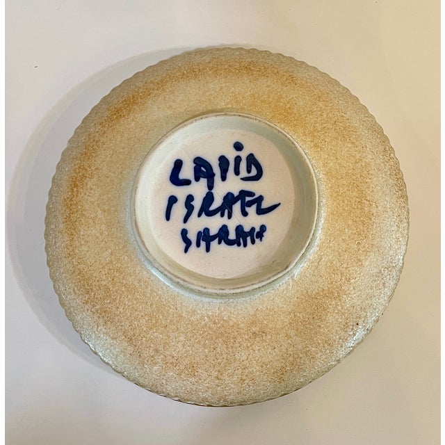 Mid Century Lapid Art Pottery Bowl Signed For Sale - Image 9 of 9