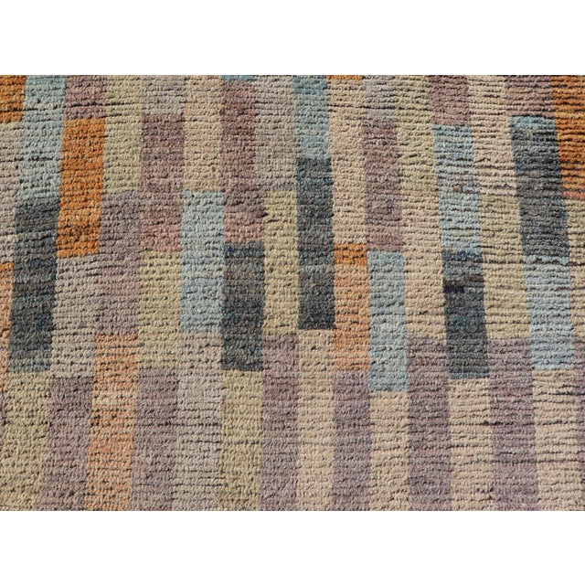 Ivory Keivan Woven Arts Modern Abstract Rug, Colorful Design 7' X 9'6 For Sale - Image 8 of 12
