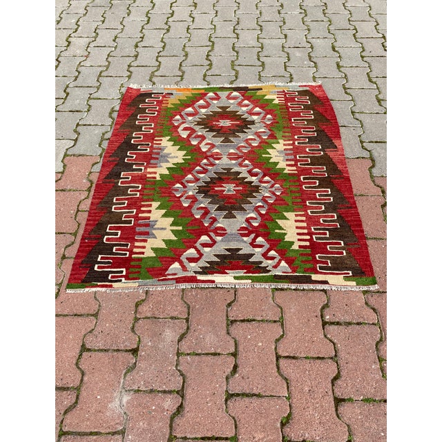 Mid 20th Century Cappadocia Turkish Vintage Southwestern Kilim Rug For Sale - Image 10 of 10