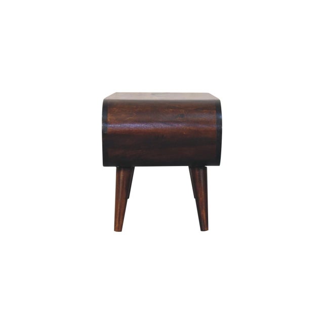 Wood Walnut-Finish Mango Wood Scandinavian Coffee Table For Sale - Image 7 of 8