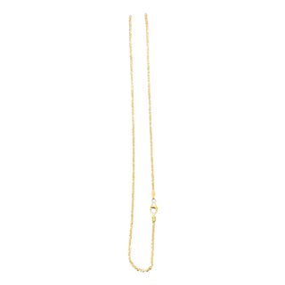 14k Gold Fancy Diamond Cut Italian Rose Gold Chain, 18" Long For Sale