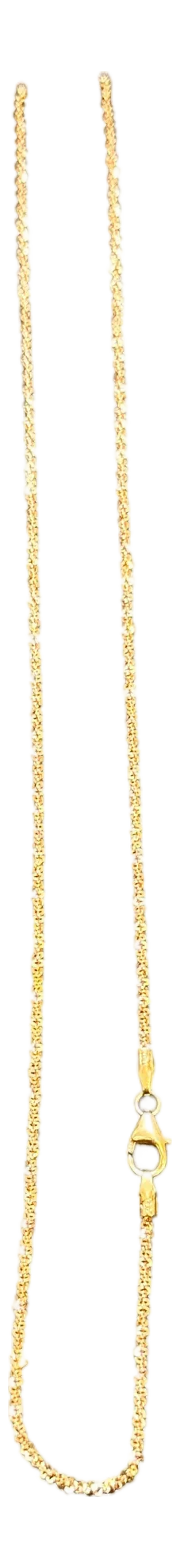 14k Gold Fancy Diamond Cut Italian Rose Gold Chain, 18" Long