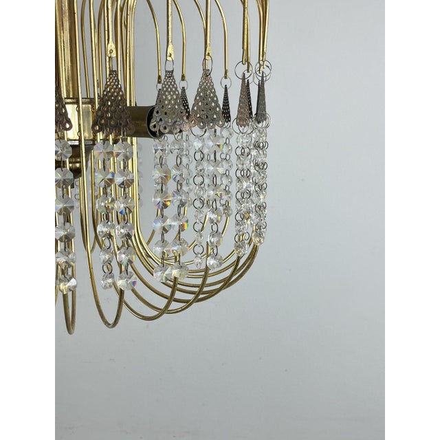 Metal Vintage Murano Glass Hanging Light, 1970s For Sale - Image 7 of 10