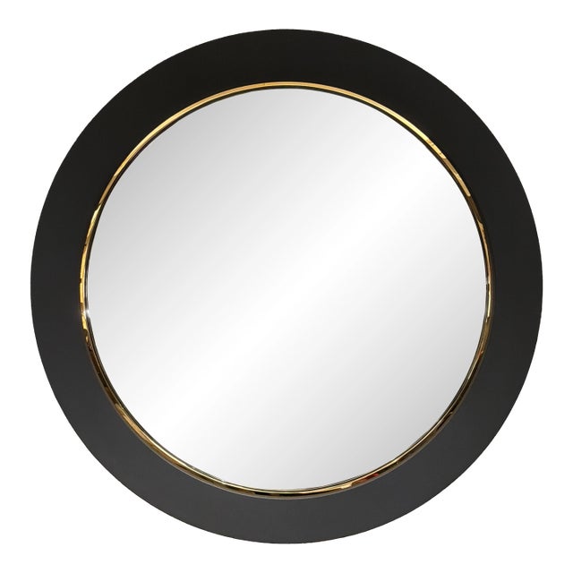 John Richard Round Noir Mirror For Sale