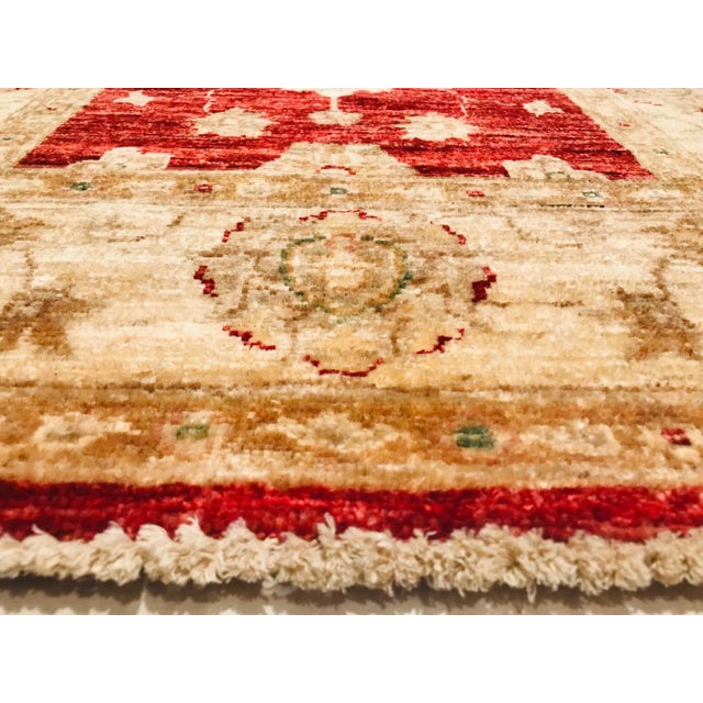 Cream Vintage Hand-Crafted Wool Carpet, 1982 For Sale - Image 8 of 13