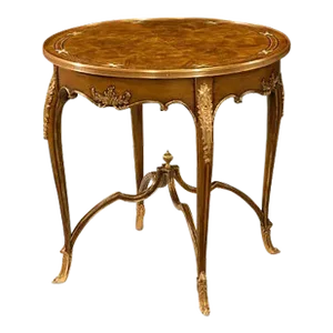 Theodore Alexander French Inlaid Center Table W. Mother of Pearl Inlay