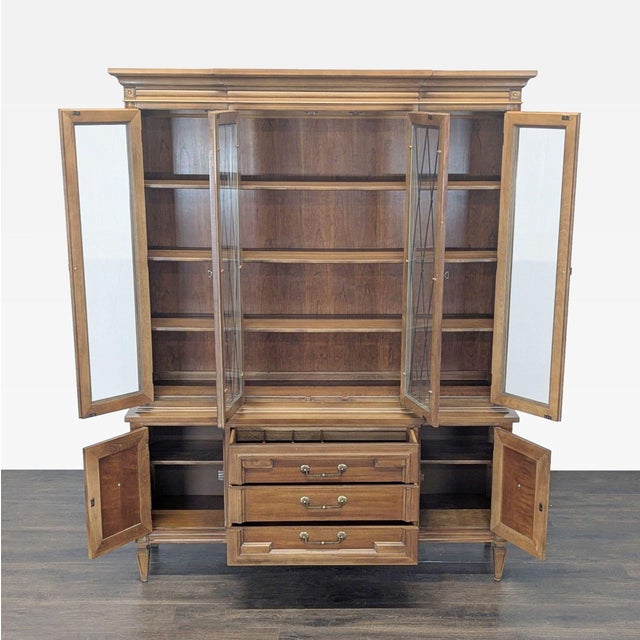 Mediterranean Mid-Century Thomasville Milano Collection Hutch For Sale - Image 3 of 10
