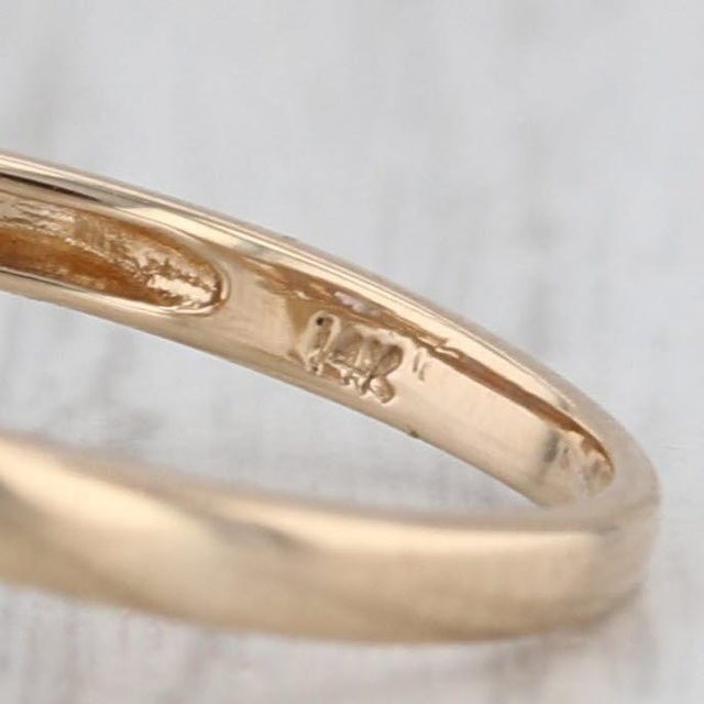 Metal 0.96ctw Pear Tanzanite Diamond Halo Ring 14k Yellow Gold Size 7 Engagement For Sale - Image 7 of 8