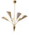 Chandelier with Six Arms in Perforated Metal by Bent Karlby, 1950s For Sale