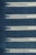 Contemporary Rug & Kilim’s Contemporary Dhurrie Rug With Blue and Off-White Geometric Stripes For Sale - Image 3 of 7