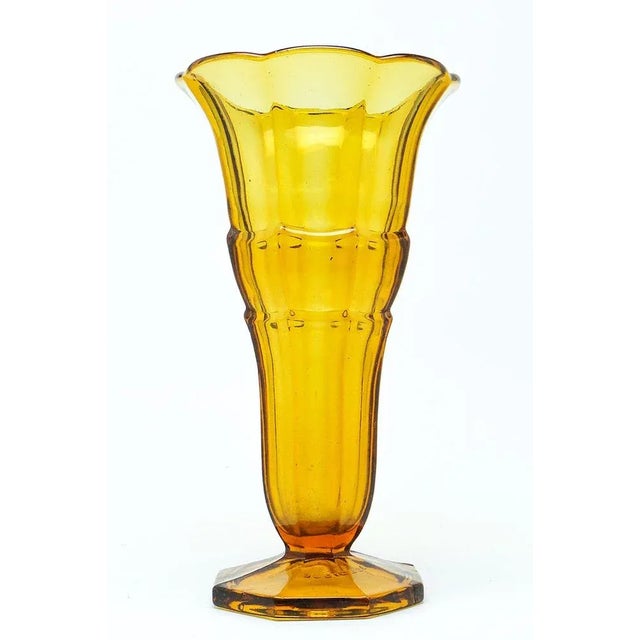 Art Deco Glass Vase from Val Saint Lambert, Belgium, 1950s For Sale - Image 11 of 11