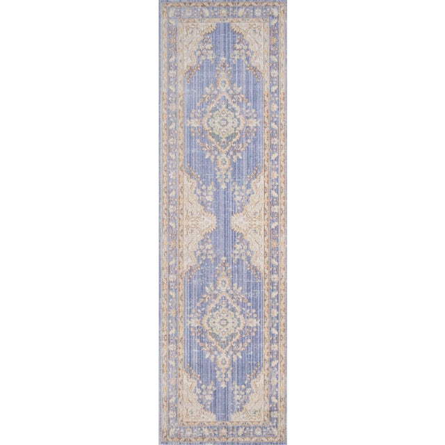 2020s Momeni Isabella Alisha Periwinkle 2'7" X 8' Runner For Sale - Image 5 of 5