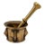 Antique Vintage Brass Mortar and Pestle For Sale