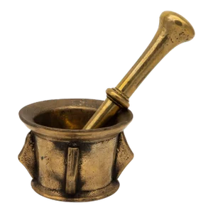 Antique Vintage Brass Mortar and Pestle