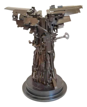Jacques Dufrane, The Victory of Samothrace, Sculpture in Welded Steel, 2000