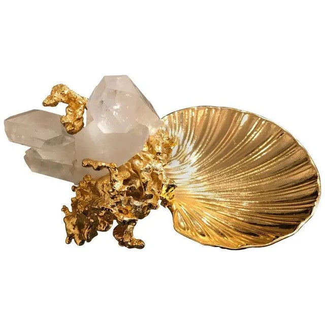 Bronze Claude Victor Boeltz French Gold Bronze Dish Sculpture For Sale - Image 8 of 8