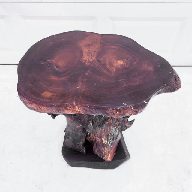 Vintage Tree Slab Side Table or Pedestal For Sale In Philadelphia - Image 6 of 13