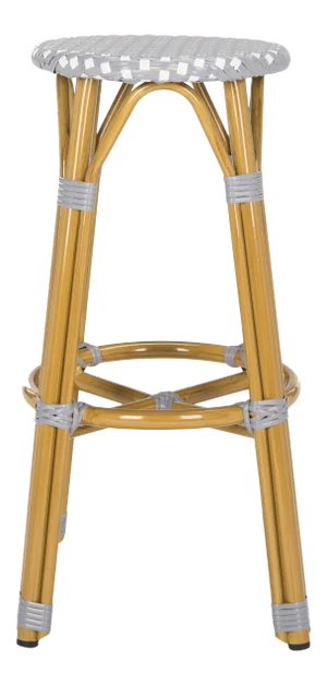 Indoor-Outdoor Barstool in Grey & White