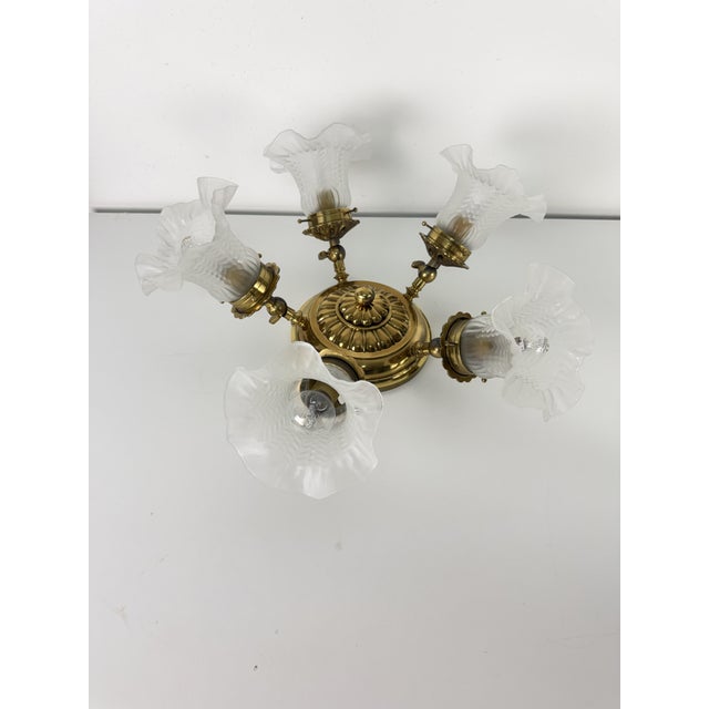 Metal Adjustable Ceiling Lights in Brass and Murano Glass, 1960s, Set of 2 For Sale - Image 7 of 18