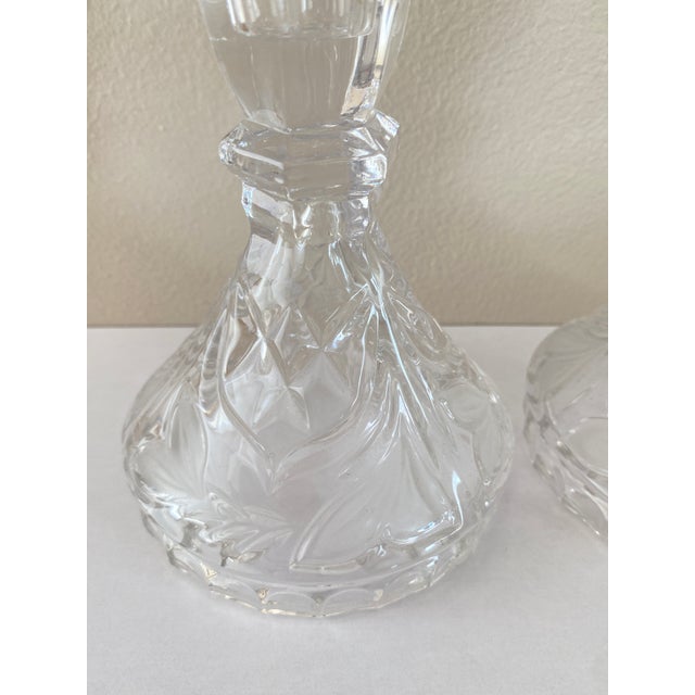 Art Deco Molded Glass Candlesticks, France, 1930, Set of 2 For Sale - Image 8 of 15