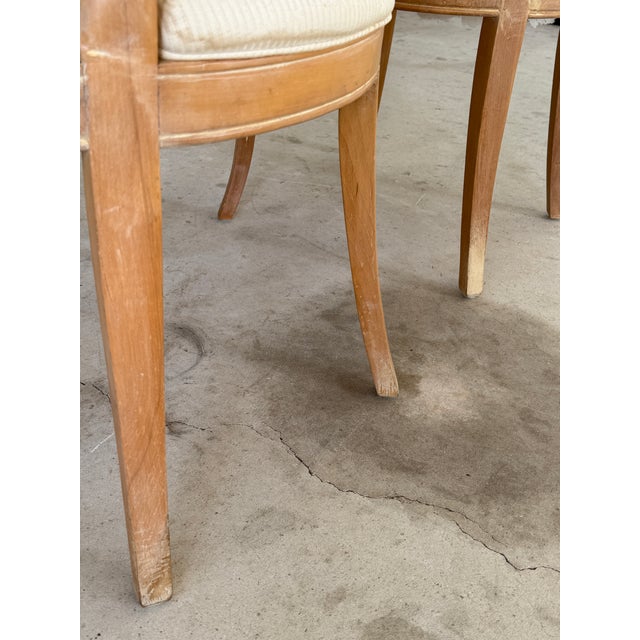 Pair of Vintage Regency Carved Grotto Shell Back Side Arm Chairs by Andre Originals For Sale - Image 11 of 12