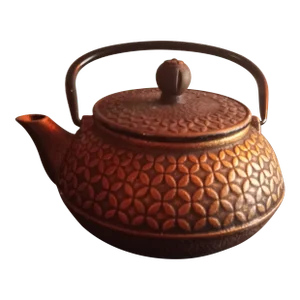 Vintage Tetsubin Japanese Cast Iron Strainer Tea Kettle