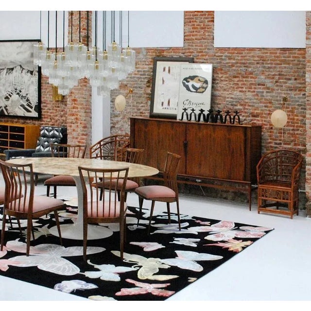 Metal Modern Italian Murano Glass and Brass Suspension Lamp For Sale - Image 7 of 9