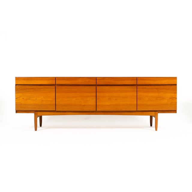 Mid-Century Modern 1960s Danish Modern Mid Century Teak Large Credenza Sideboard — Kofod Larsen Model Fa66 For Sale - Image 3 of 12