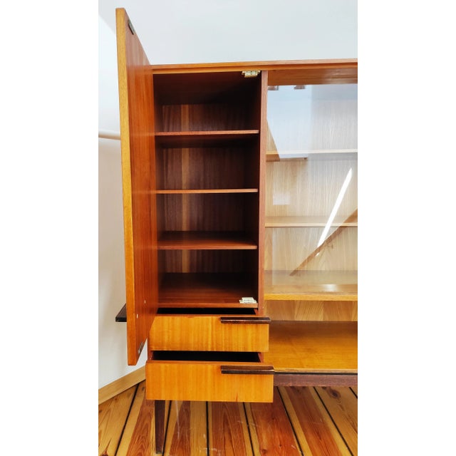 Wood Bookcase by F. Mezulanik for UP Závody, Czechoslovakia, 1960s For Sale - Image 7 of 11