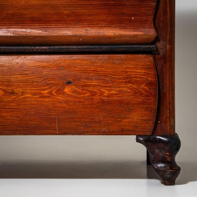 Antique Louis Philippe Commode in Red, 1800s For Sale - Image 6 of 9