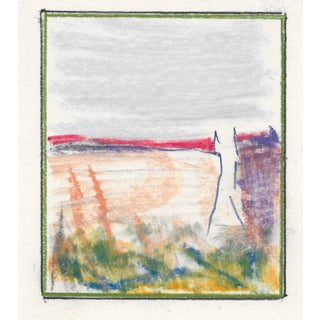 1990s Charles Dudley Abstract Landscape Pastel Drawing For Sale