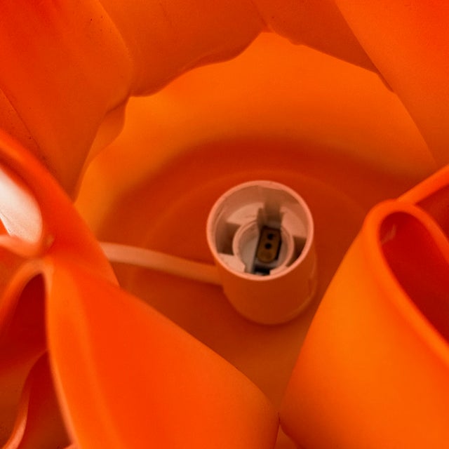 Sculptural Orange Plastic Table Lamp by Les Eclarares, France, 1990s For Sale - Image 15 of 16