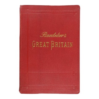 1910 Baedeker's Travel Guide: Great Britain Book For Sale